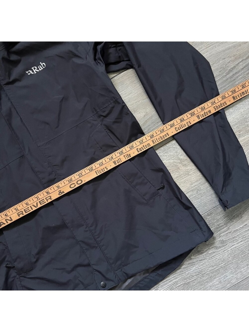 Rab Women's M Rain Coat Waterproof Hooded Downpour Eco Jacket Black - Picture 12 of 13